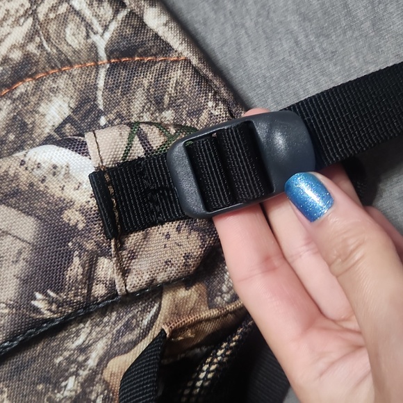 ULINE Camo Camouflage Hiking Hunting Camping Orange Bag School Travel Backpack - Picture 11 of 17